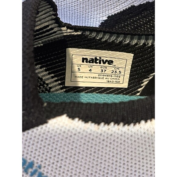 Boys Youth Size 5 Native Miles 2.0 Liteknit Black Knit Slip On Sneaker Shoes - Picture 7 of 11